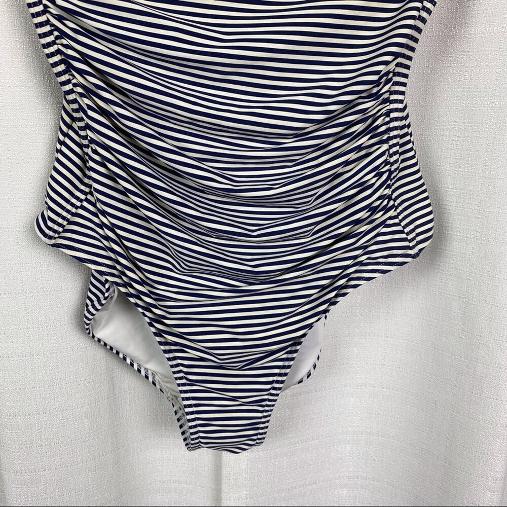 NipTuck Swim Blue&White Sorrento Stripe Joanne One Piece Swimsuit Sz.6 - Picture 7 of 16